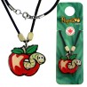 PENDENTIF - POMME AVEC VER