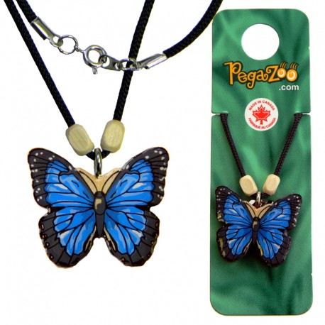 PENDENTIF - PAPILLON BLEU