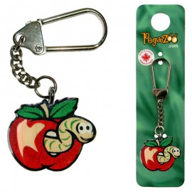 KEY CHAIN - WORM IN APPLE