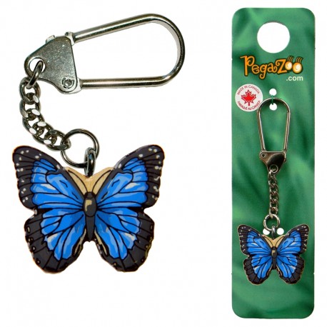 PORTE CLÉS - PAPILLON BLEU